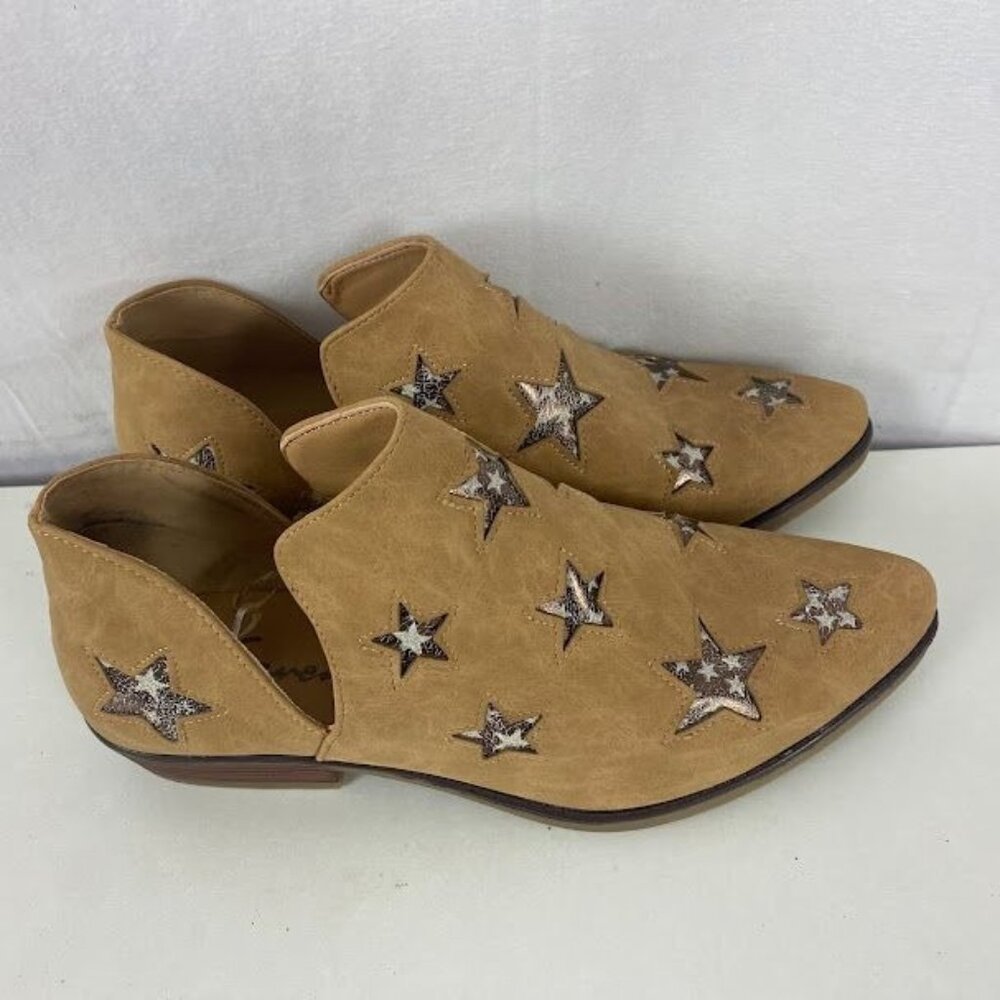 Seven 7 New Tan Austin Faux Leather Ankle Boots‎ Women's Size 11